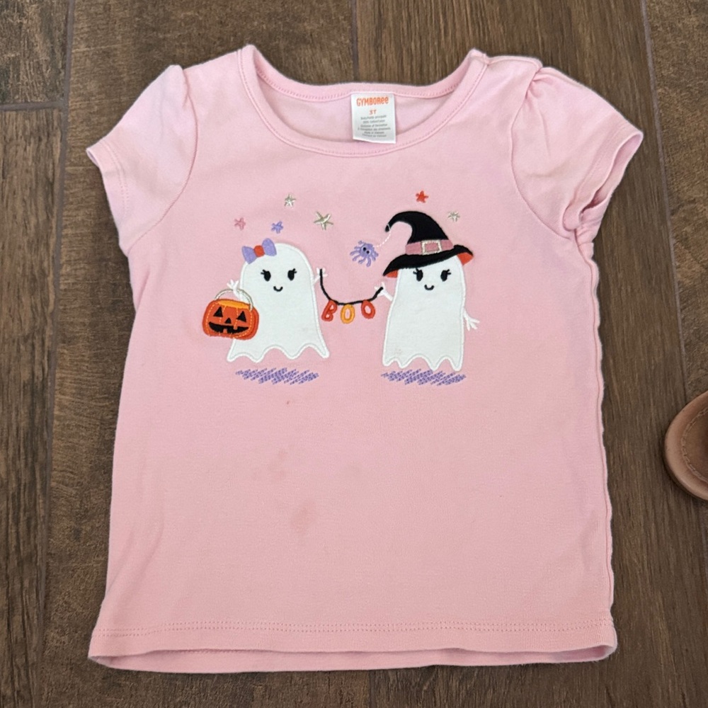 Gymboree Pink Halloween Ghost Tee